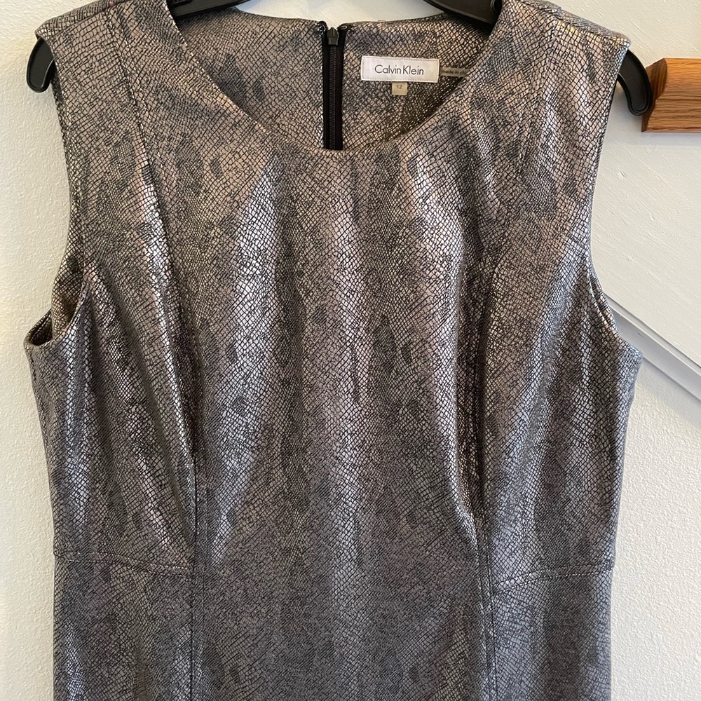 Calvin Klein Python Leather Looking Dress Nwot Si… - image 5